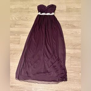 City Triangles, David’s Bridal Deep Purple Strapless Dress - Prom, Bridesmaid
